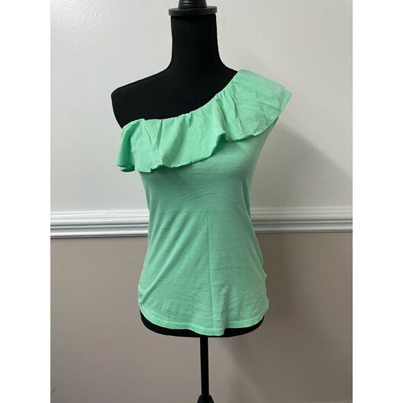 Lilly Pulitzer One Shoulder Mint Colored Top - Picture 1 of 3